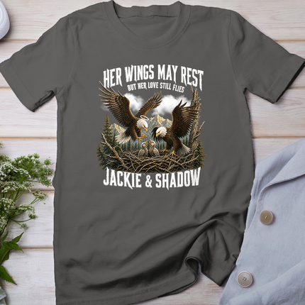 Jackie Shadow Bald Eagle Family Memorial Tribute T-Shirt