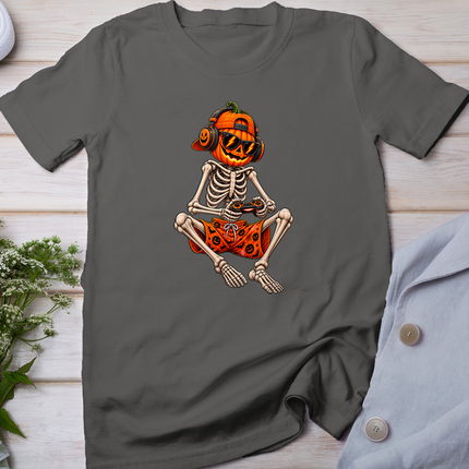 Halloween Skeleton Gamer Video Gaming Shirts Men Boys Teens T-Shirt