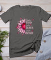 Blessed By God - Loved By Jesus Pink Sunflower T-Shirt