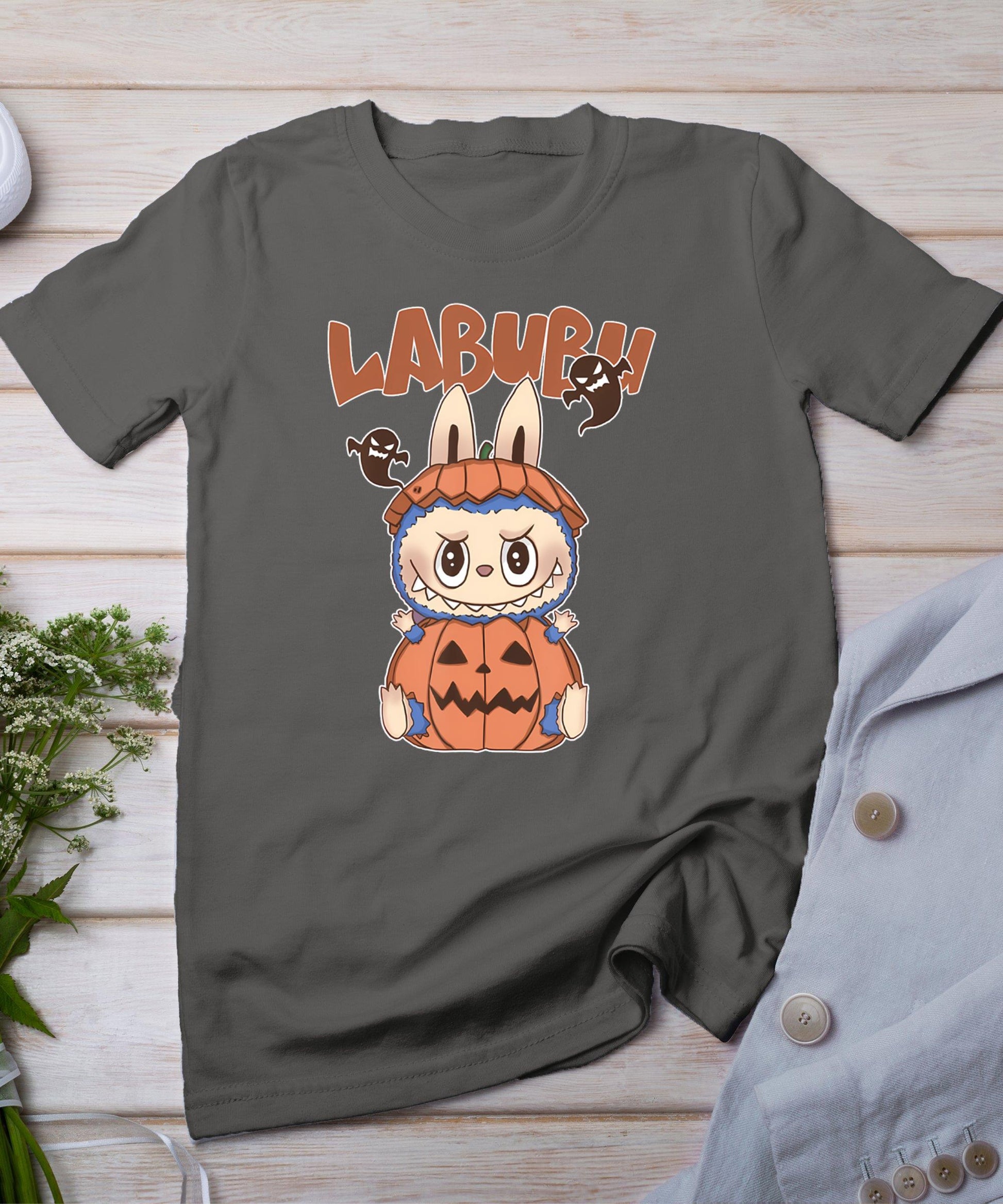 Funny Halloween Labubu Lover Labu In Pumpkin T-Shirt