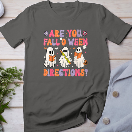 Fall O Ween Directions Funny Halloween Teacher T-Shirt