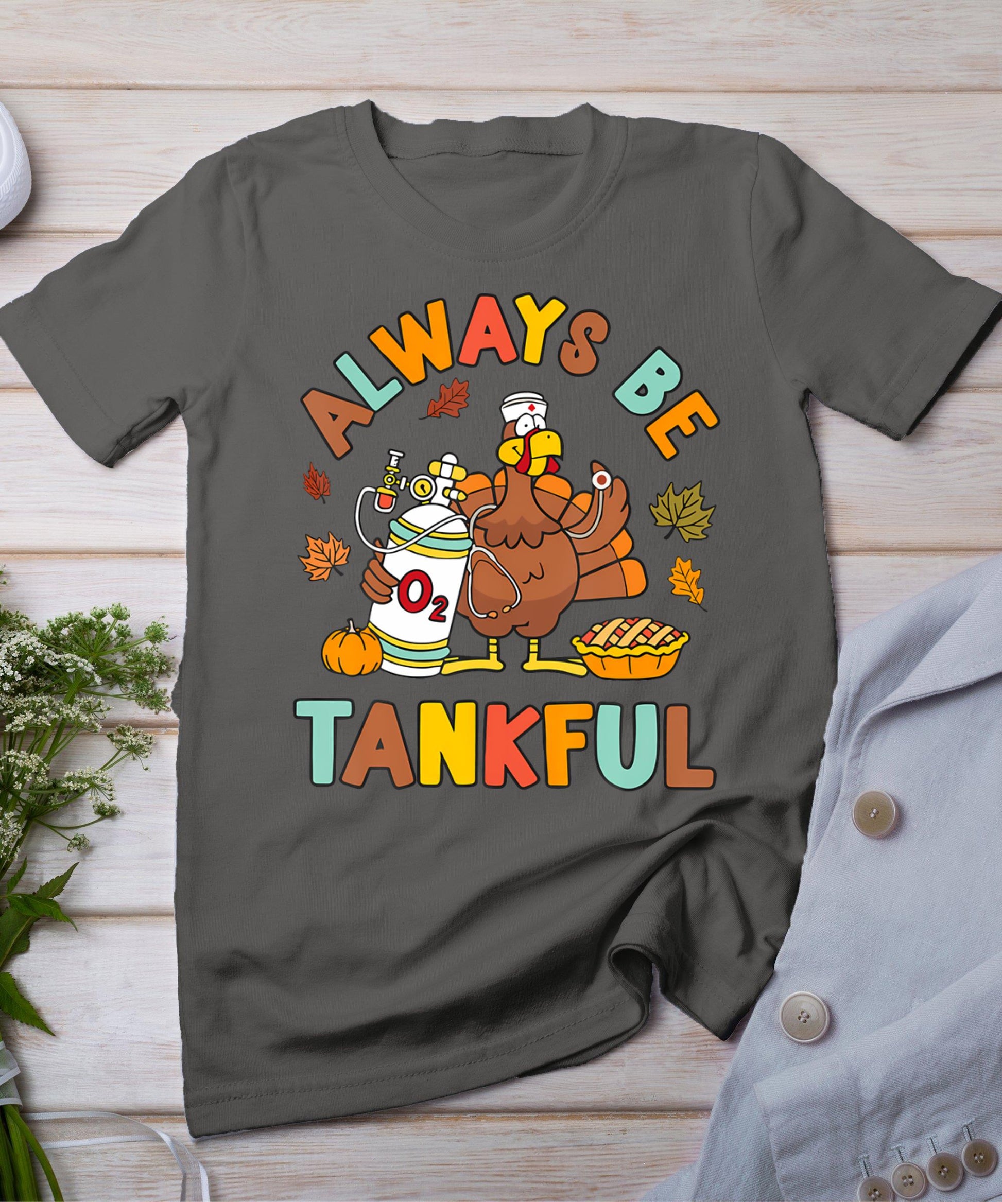 Respiratory Therapist Thanksgiving Nurse Autumn Fall Turkey T-Shirt