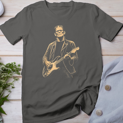 Vintage Frankenstein Playing Guitar Halloween Frankenstein T-Shirt