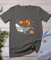 Thanksgiving Turkey Riding Shark Funny Boys Kids Toddler T-Shirt