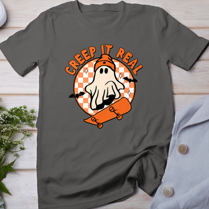 Vintage Retro Halloween Creep It Real Ghost Boy Fall Season T-Shirt