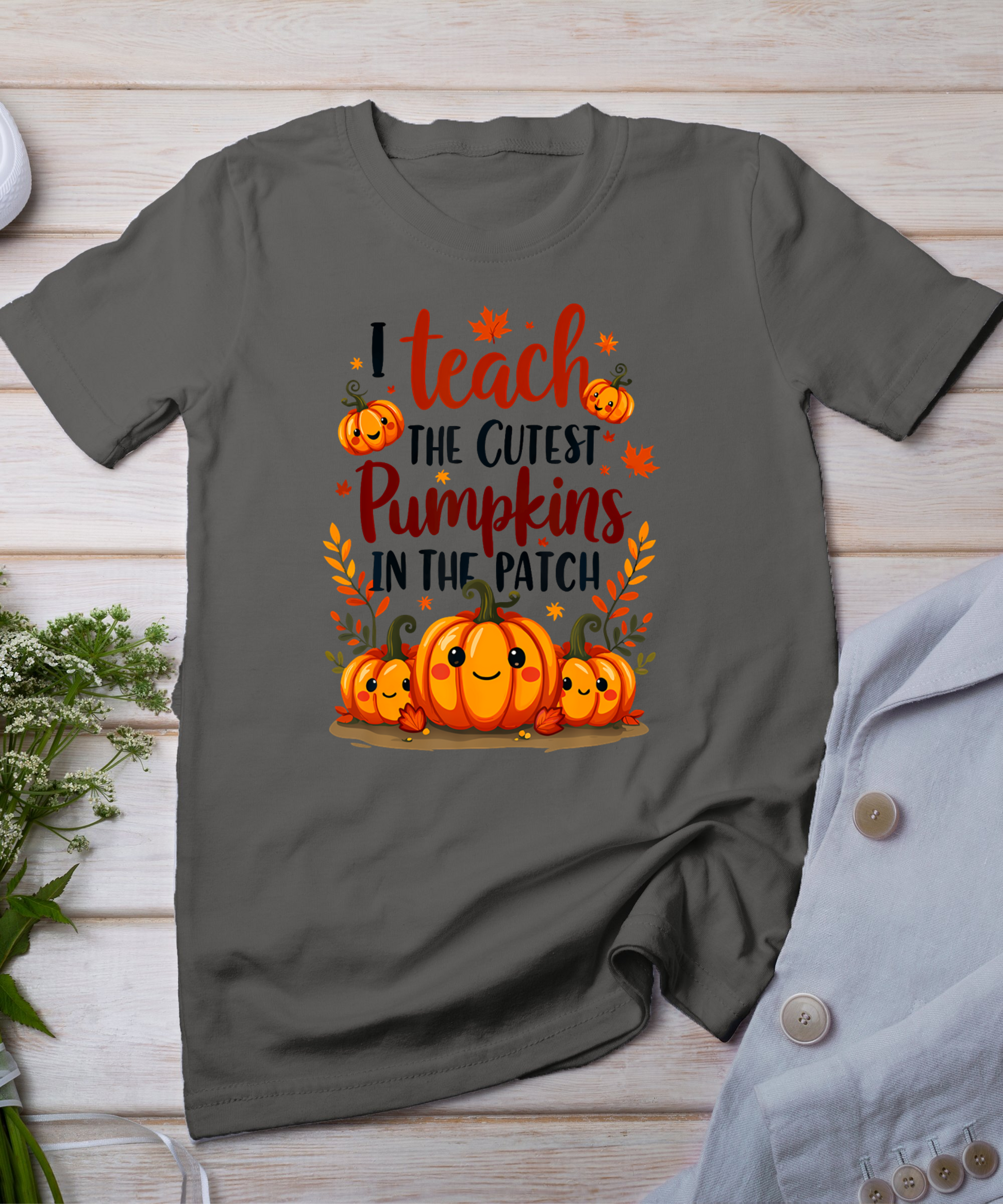 I Teach The Cutest Pumpkins In The Patch For Kids Women T-Shirt