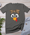 Turkey Face Leopard Headband Womens Thanksgiving Pilgrim T-Shirt