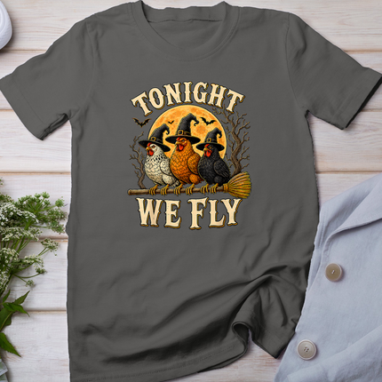 Tonight We Fly Funny Chicken Spooky Season Farm Halloween T-Shirt