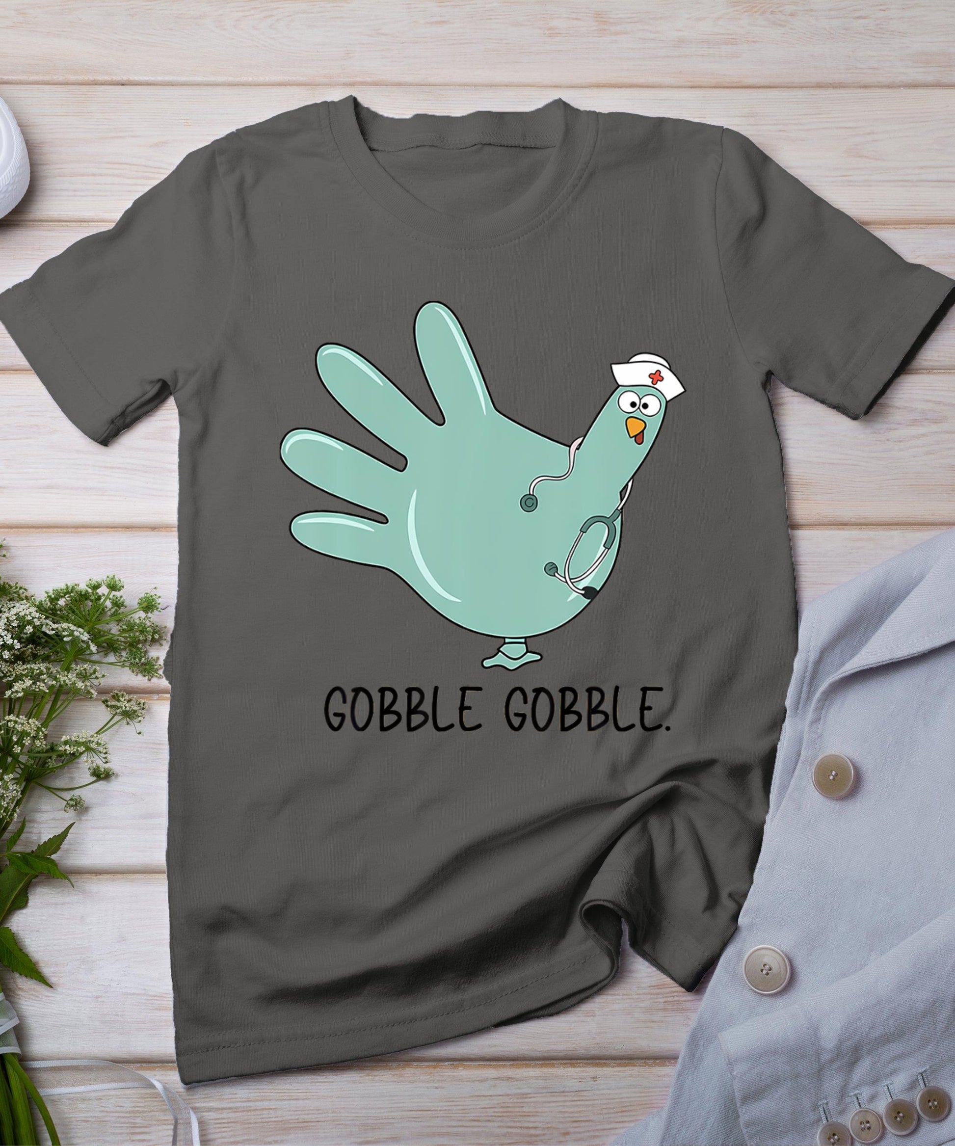 Turkey Glove Thanksgiving Gobble Nurse Thanksgiving Fall T-Shirt