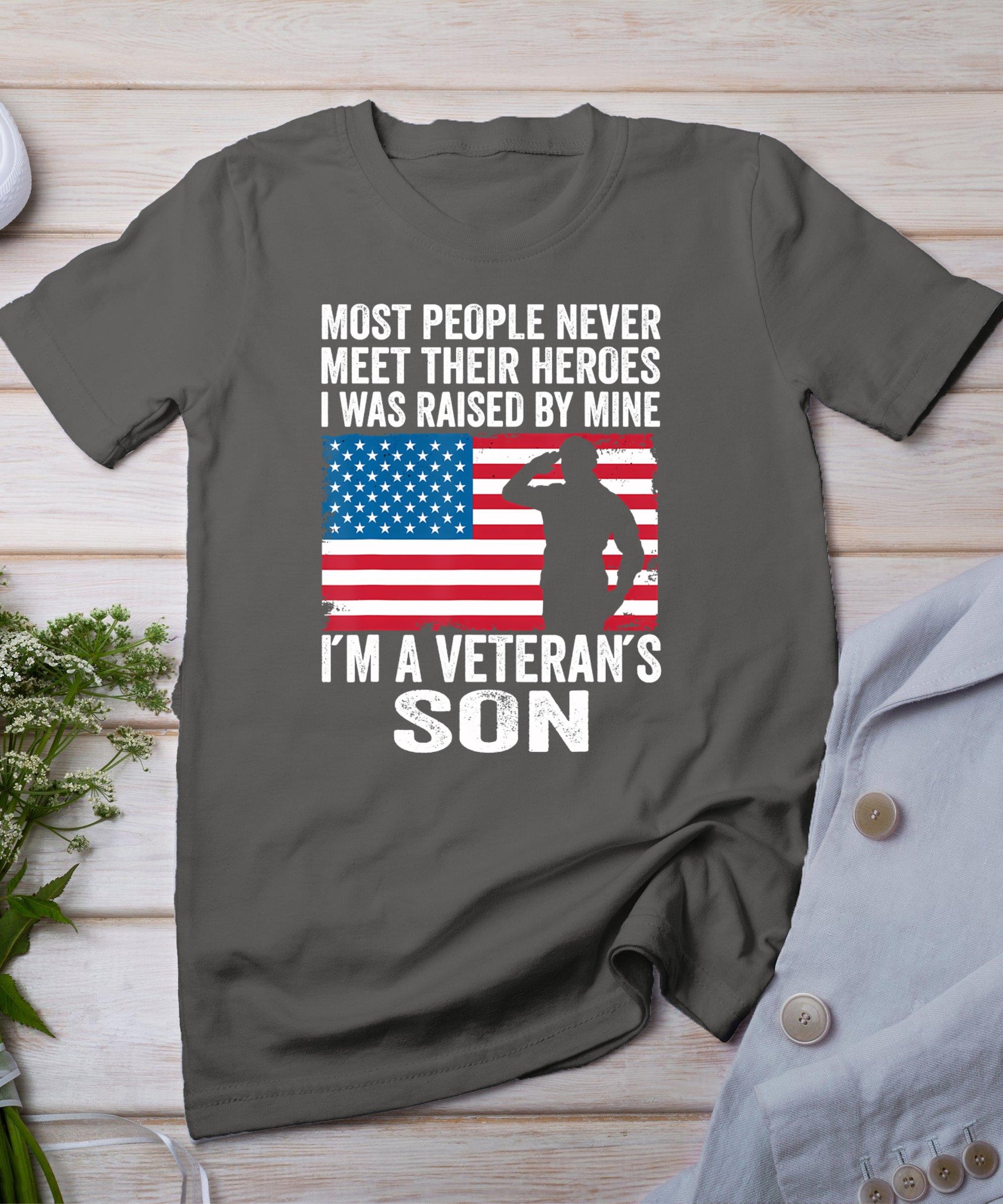 American Proud Veteran Son Veterans Day Memorial Day T-Shirt