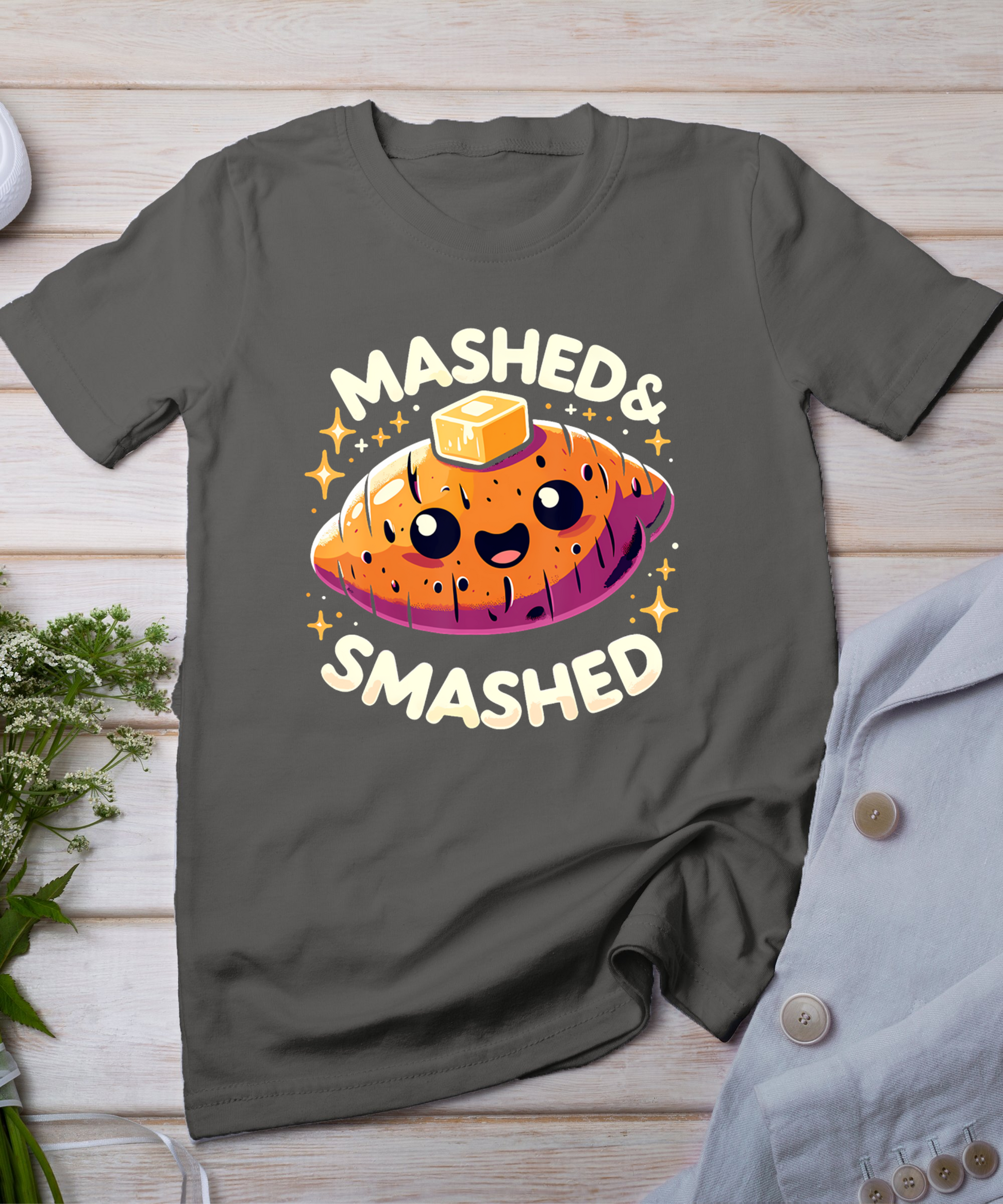 Thanksgiving Mashed  Smashed Funny Sweet Potato T-Shirt