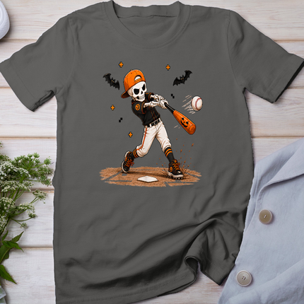 Halloween Skeleton Baseball Costume Funny Men Boys Kids T-Shirt