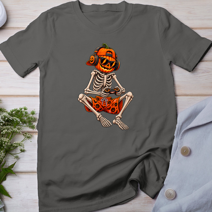 Halloween Skeleton Gamer Video Gaming Shirts Men Boys Teens T-Shirt