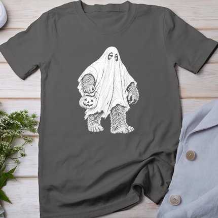 Bigfoot Ghost Halloween Pumpkin Costume Funny Sasquatch T-Shirt