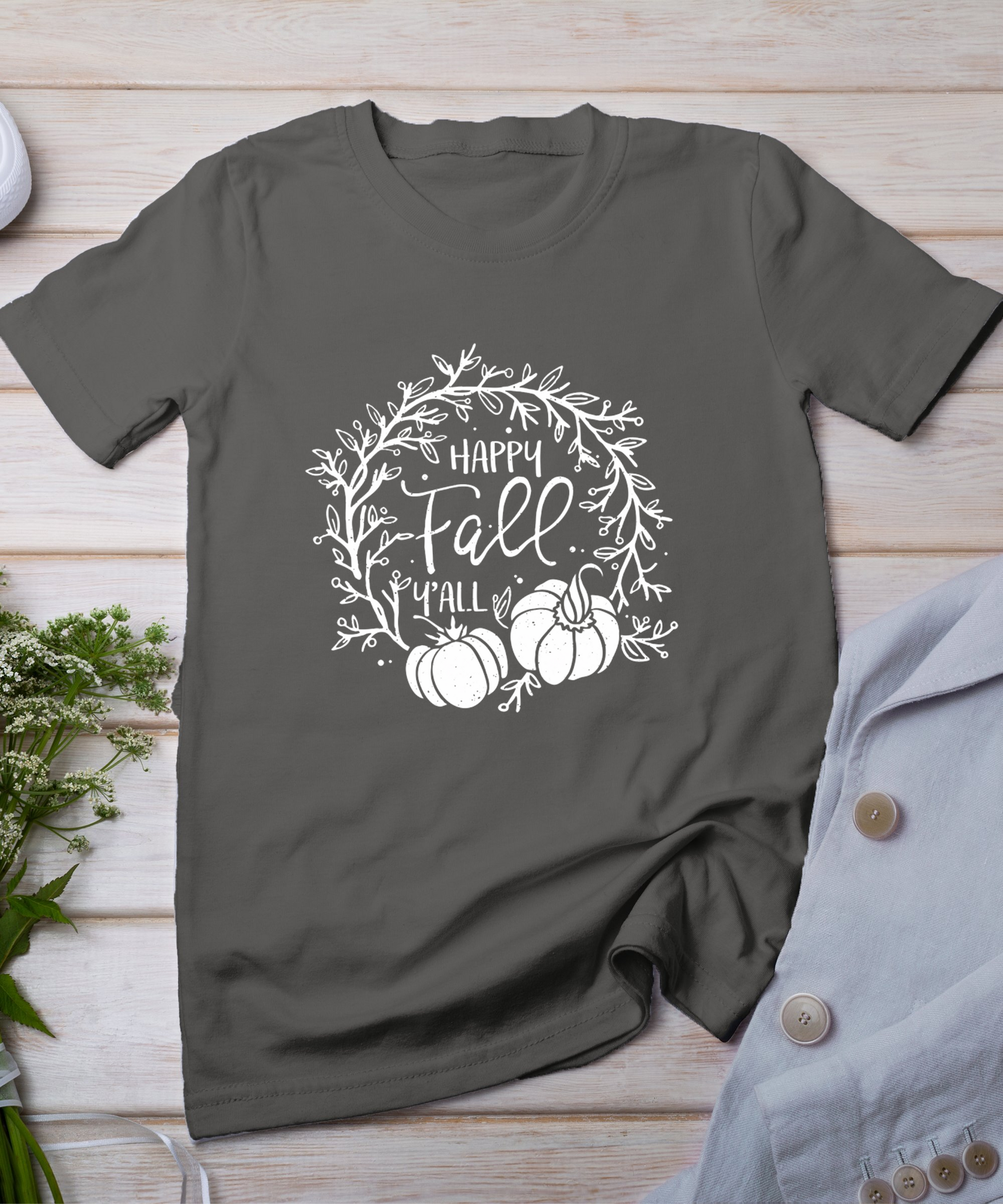 Funny Happy Fall Y'All Thanksgiving Day Gifts T-Shirt