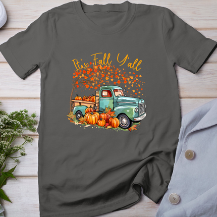 It's Fall Y'all Pumpkin Truck Autumn Tree Fall Thanksgiving T-Shirt