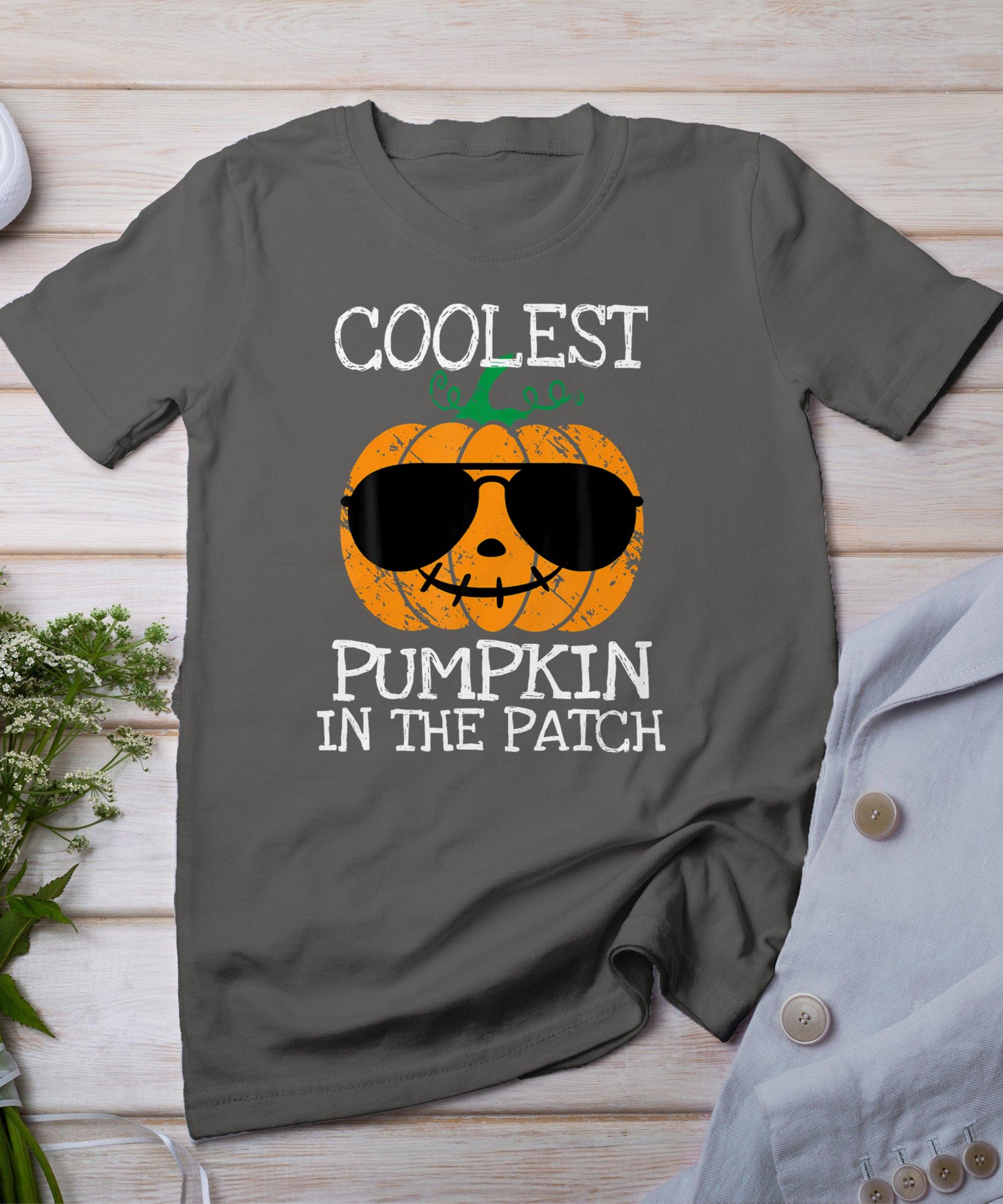 Kids Coolest Pumpkin In The Patch Halloween Boys Girls Teens T-Shirt