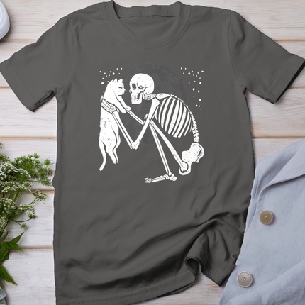 Skeleton Cat Skull Kitty Cute Goth Halloween Men Women Kids T-Shirt
