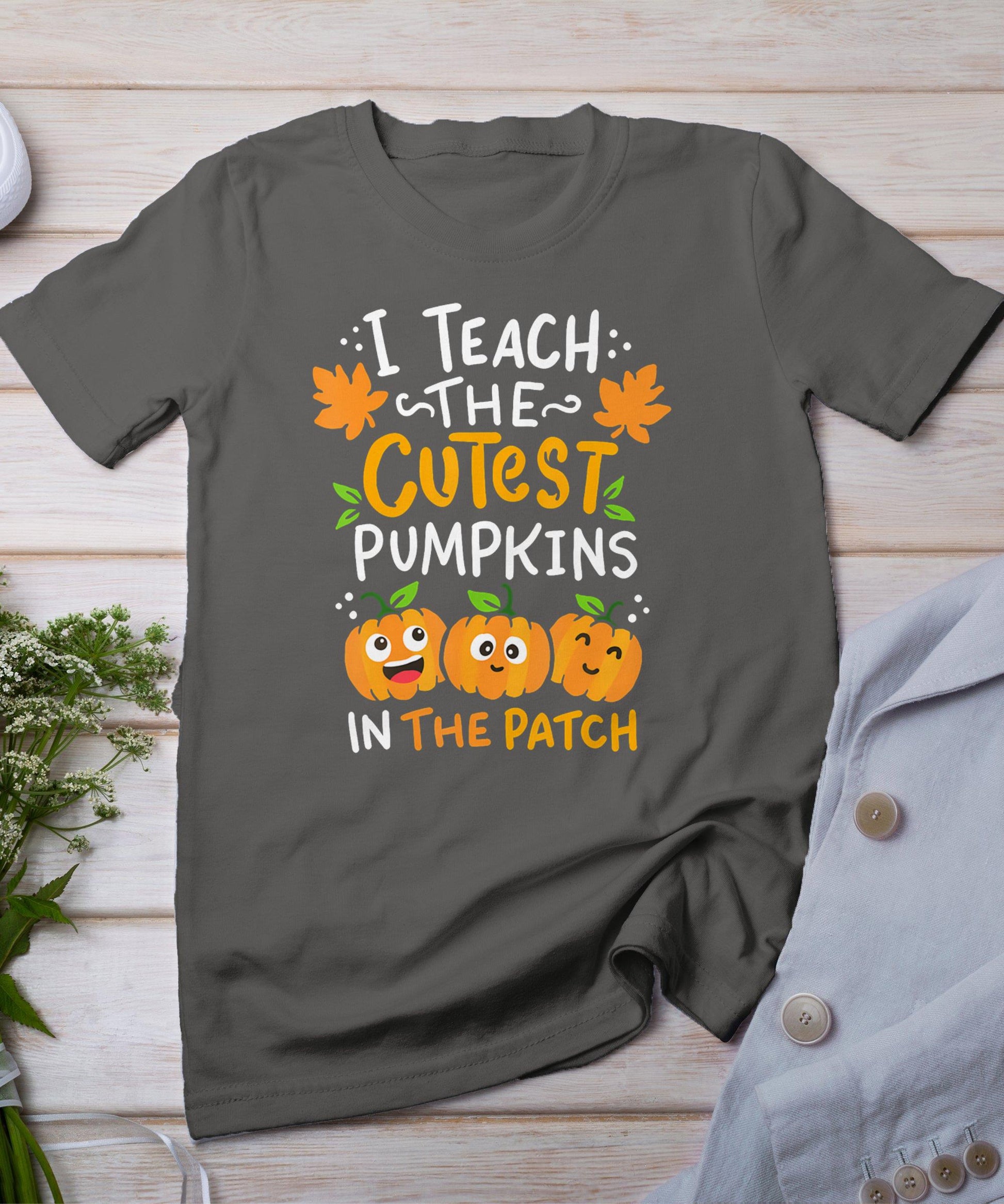 Teacher Halloween Pre-K Teacher Kindergarten Cutest Pumpkins T-Shirt