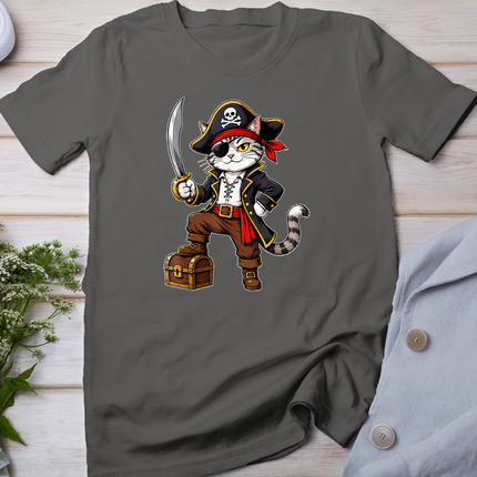 Pirate Cat Cute Halloween Costume Funny Graphic T-Shirt