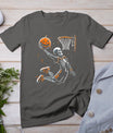 Skeleton Basketball Player Men Boys Spooky For Halloween T-Shirt