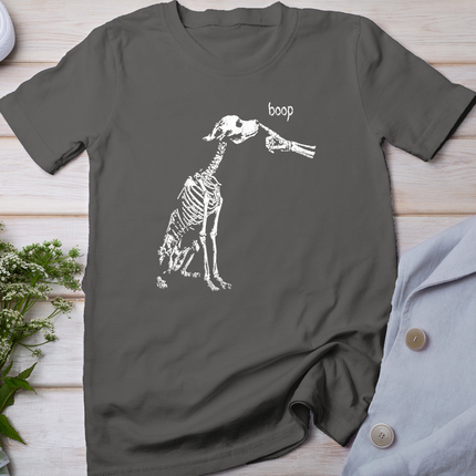 Boop Funny Dog Skeleton Boop Halloween Night Dog Graphic T-Shirt