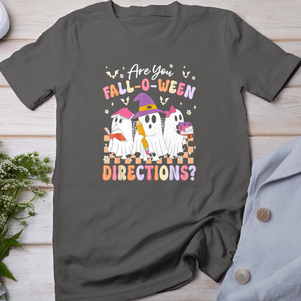 Are You Fall O Ween Directions Funny Teacher Halloween Ghost T-Shirt