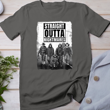 Vintage Horror Halloween Scary Straight Outta Nightmares T-Shirt