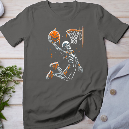 Skeleton Basketball Player Men Boys Scary for Halloween T-Shirt