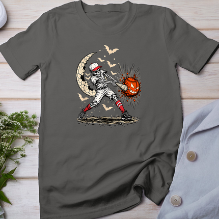 Baseball Skeleton Halloween Men Boys Baseball Halloween T-Shirt