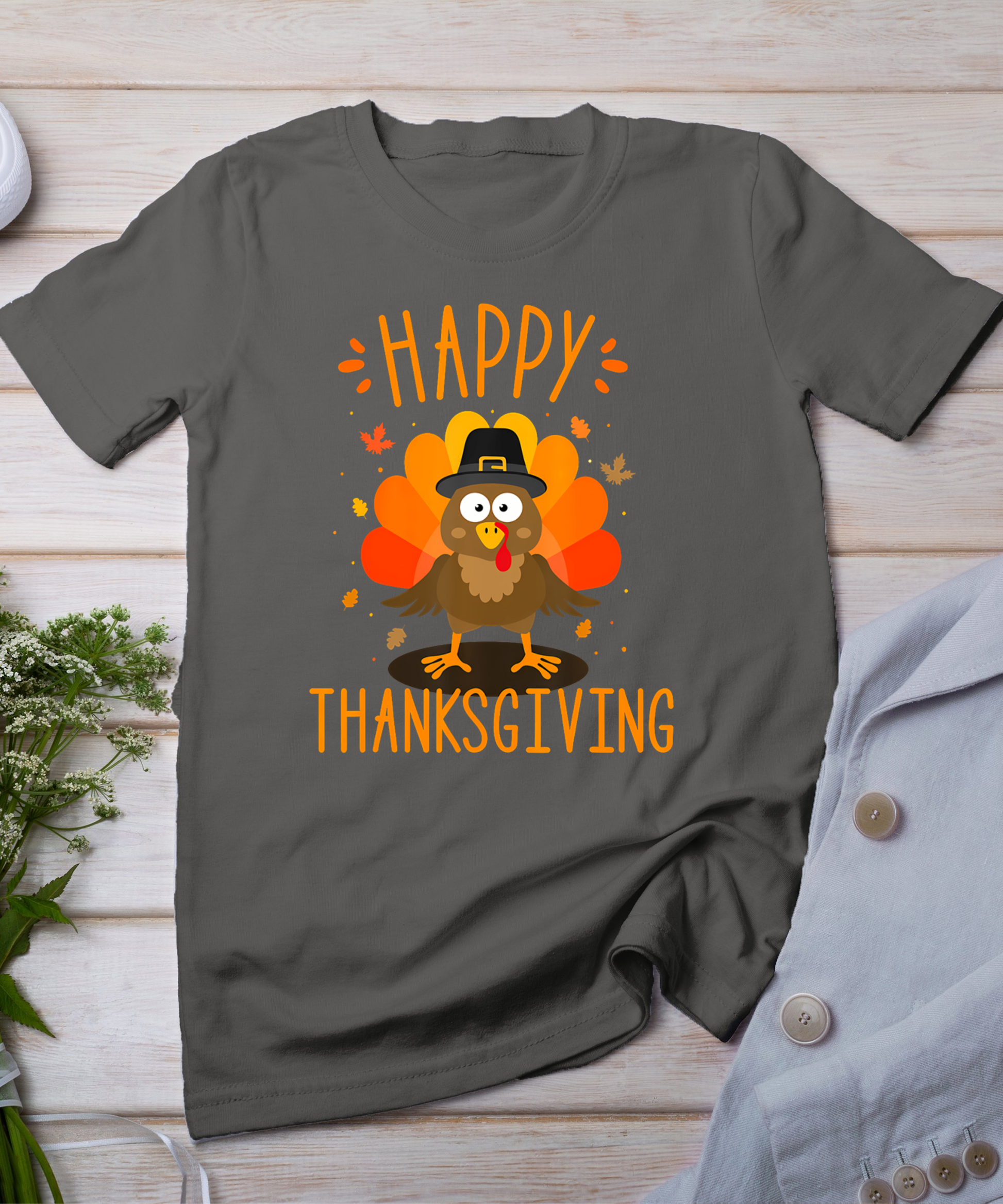 Happy Thanksgiving For Turkey Day Family Dinner T-Shirt