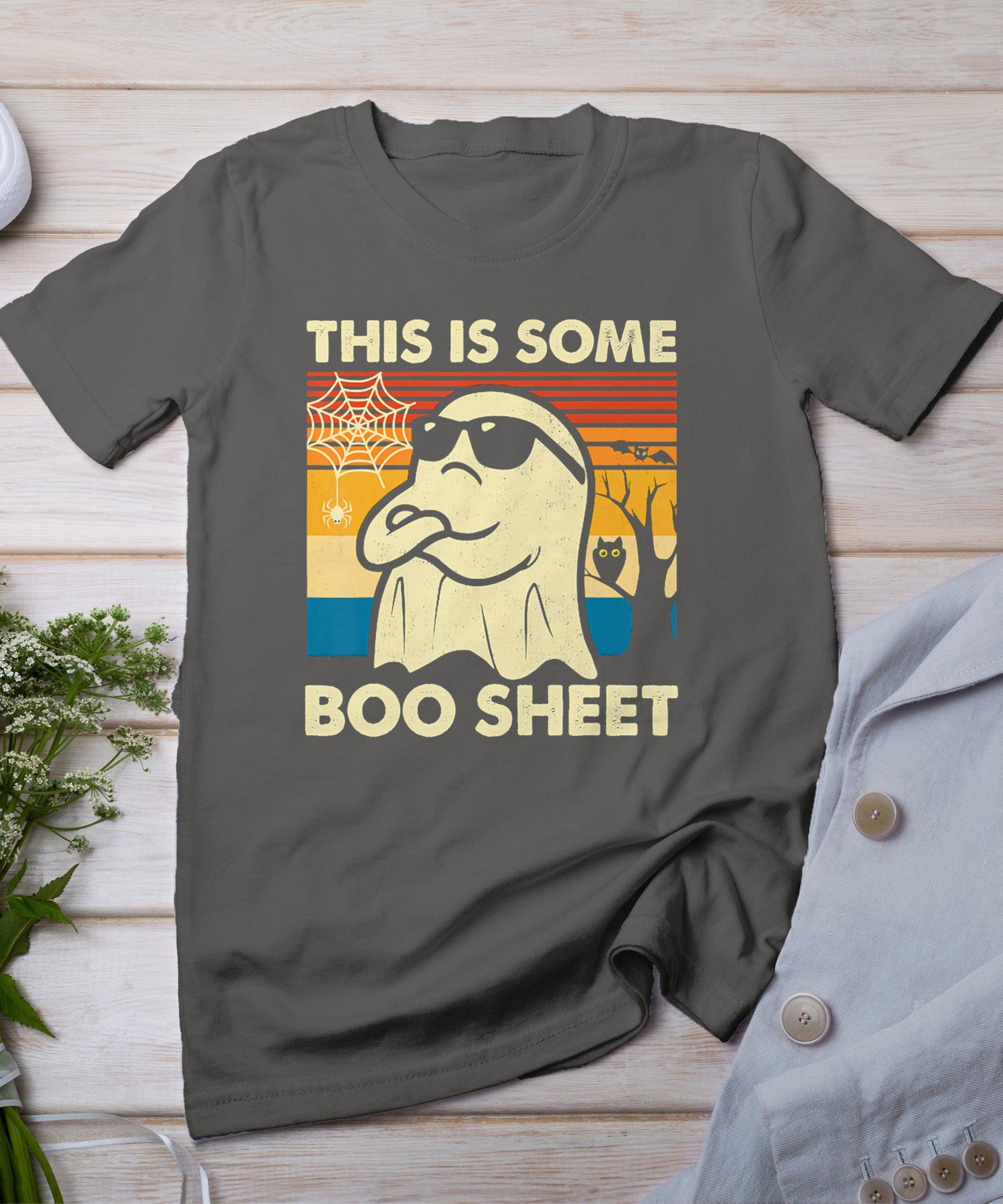 This Is Some Boo Sheet Ghost Retro Funny Halloween Men Women T-Shirt