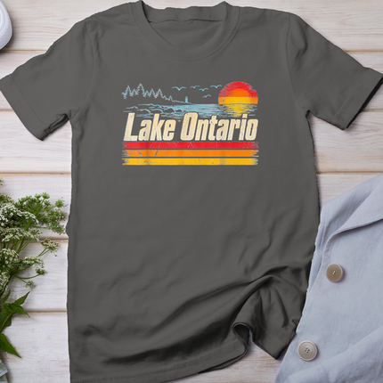 Retro Sunset Great Lakes Lake Ontario T-Shirt