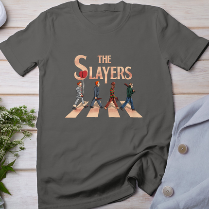 The Slayer Walking On Street Funny Halloween Costumes Horror T-Shirt