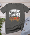 Chillin With My Turkeys Thanksgiving Family Boys Kids Gift T-Shirt