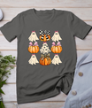 Cute Coquette Bows Ghost Pumpkin Season Halloween Autumn T-Shirt