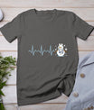 Heartbeat Nurse Snowman Nurse Christmas T-Shirt