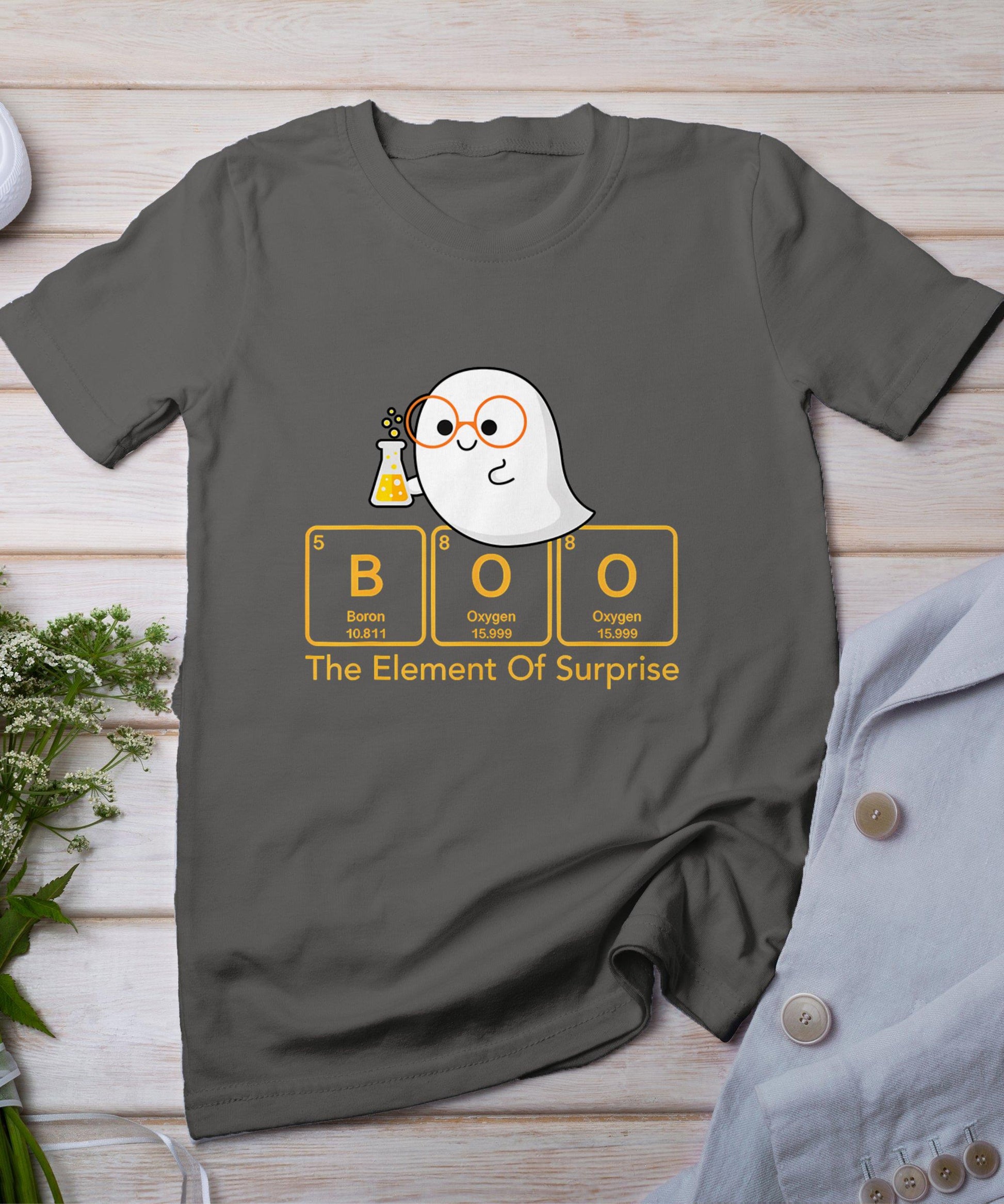 Chemistry Boo The Element Of Surprise Cute Chemist Halloween T-Shirt