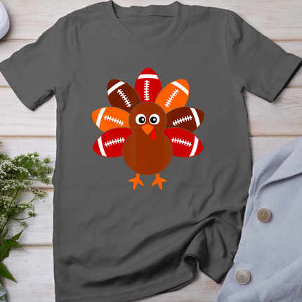 Football Turkey Balls Thanksgiving Shirt Boys Kids Men Women T-Shirt