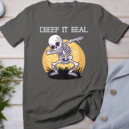 Creep It Real Dabbing Skeleton Dance Halloween T-Shirt