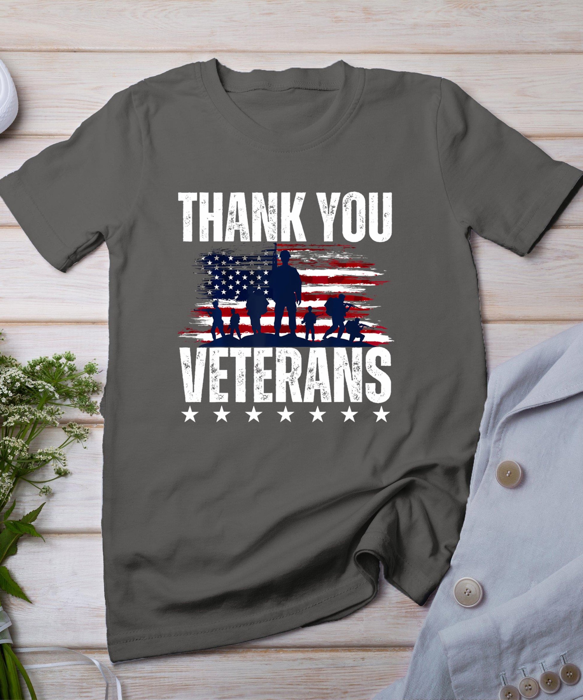 Thank You Veterans Day Memorial Day Partiotic Military Usa T-Shirt