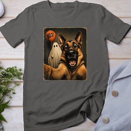 German Shepherd Halloween Ghost Selfie Boo Dog Meme Graphic T-Shirt