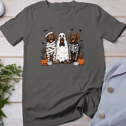 Chocolate Labrador in Ghost Cute Lab Ghost Dog Halloween T-Shirt