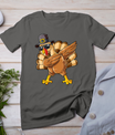 Dabbing Turkey Thanksgiving Day Pilgrim Boys Girls Funny Dab T-Shirt