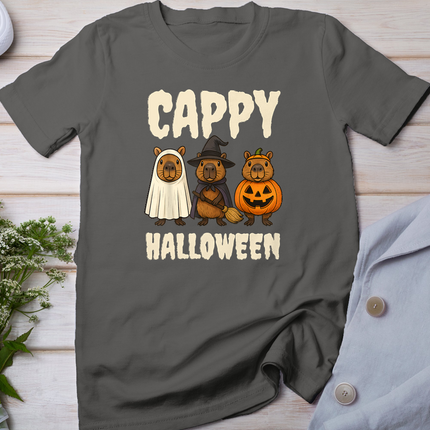 Cappy Halloween Funny Capybara Ghost Witch Pumpkin Spooky T-Shirt