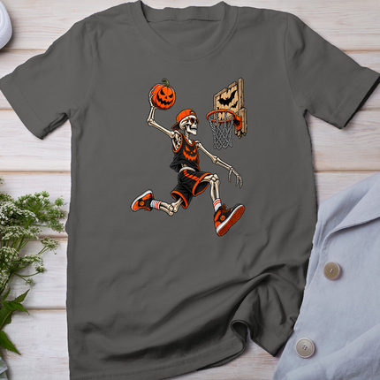 Funny Skeleton Basketball Player Halloween Shirts Men Boys T-Shirt