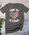 Thank You Veterans Patriotic American Flag Veterans Day 2024 T-Shirt