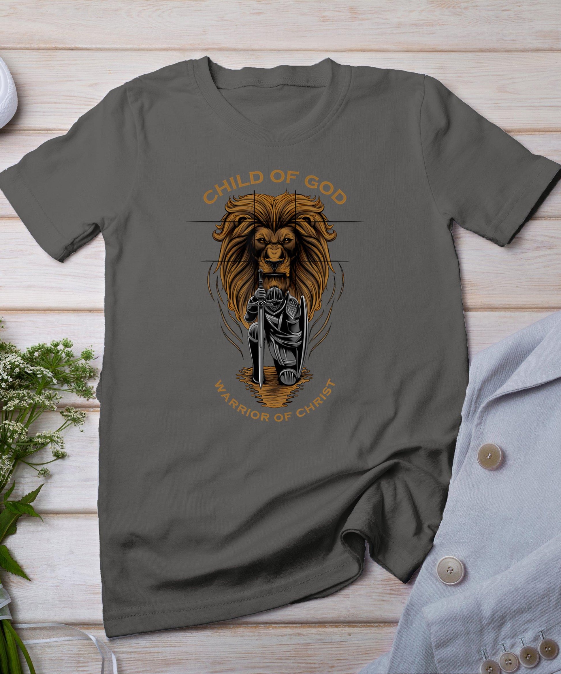 Child Of God Warrior Of Christ Jesus Christian Faith Graphic T-Shirt