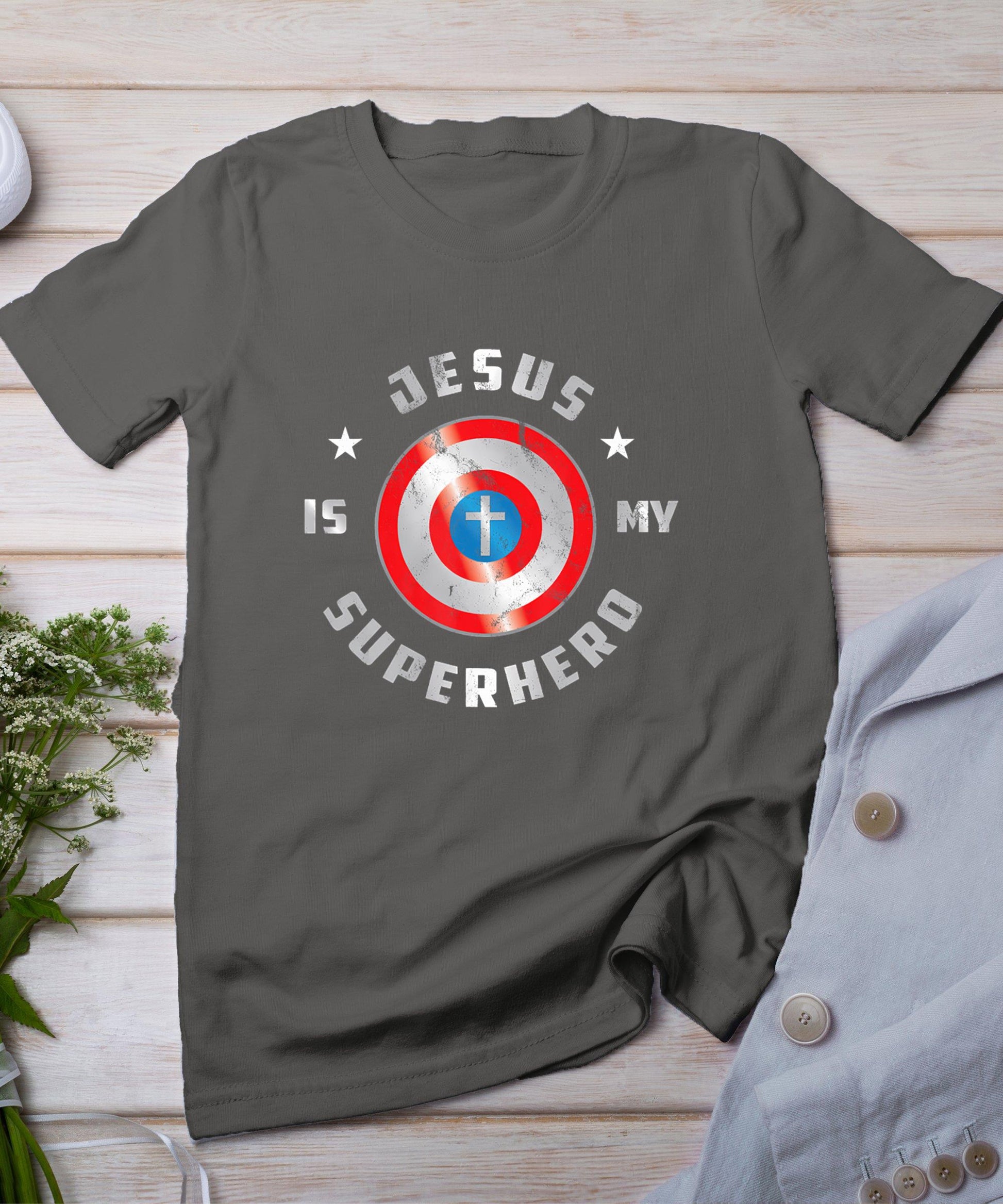 Jesus Is My Superhero Fun Christian Religious T-Shirt