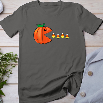 Funny Halloween Pumpkin Eating Candy Corn Gift T-Shirt